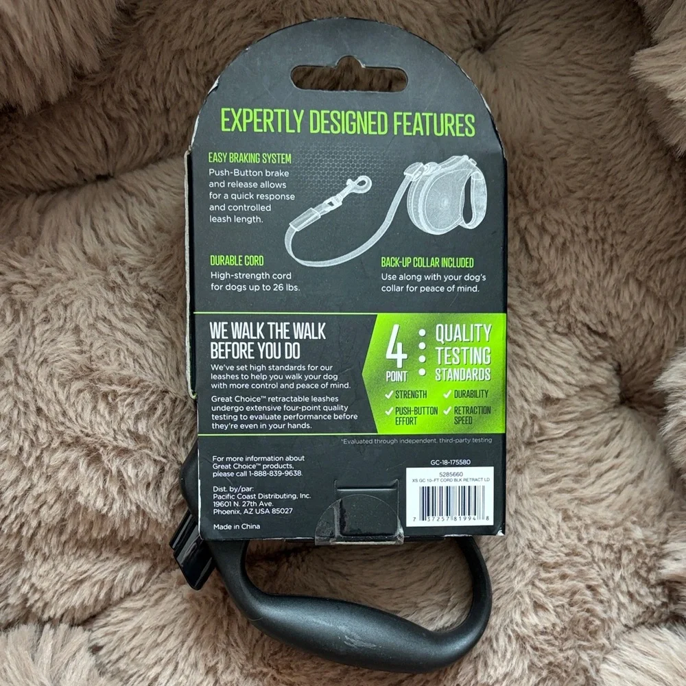 Great Choice Retractable Dog Leash XSmall 10ft